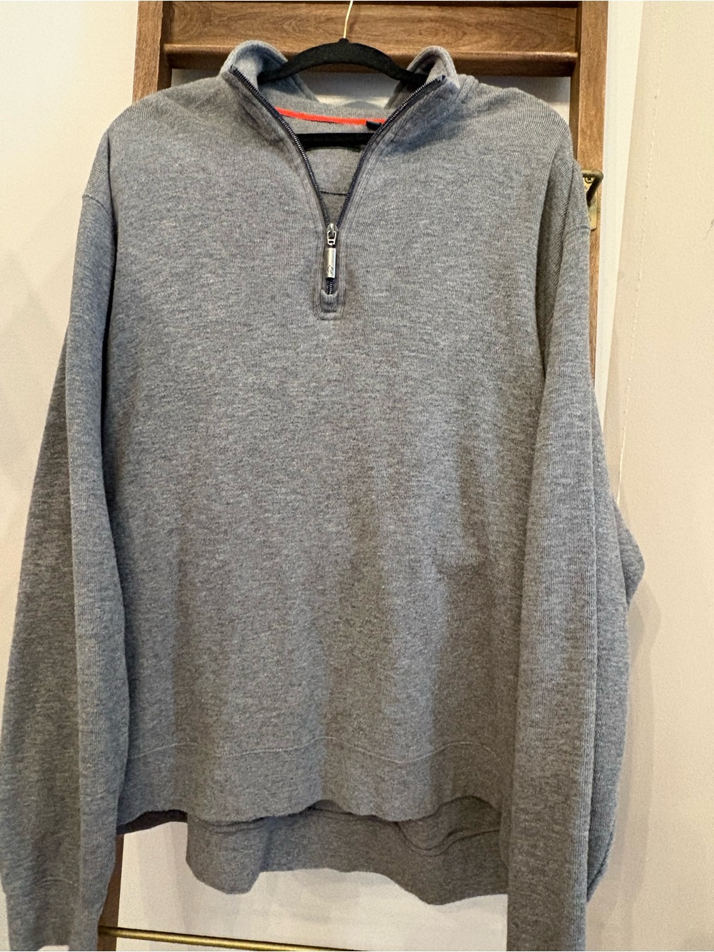 Men’s Orvis Gray Quarter-Zip Knit Pullover